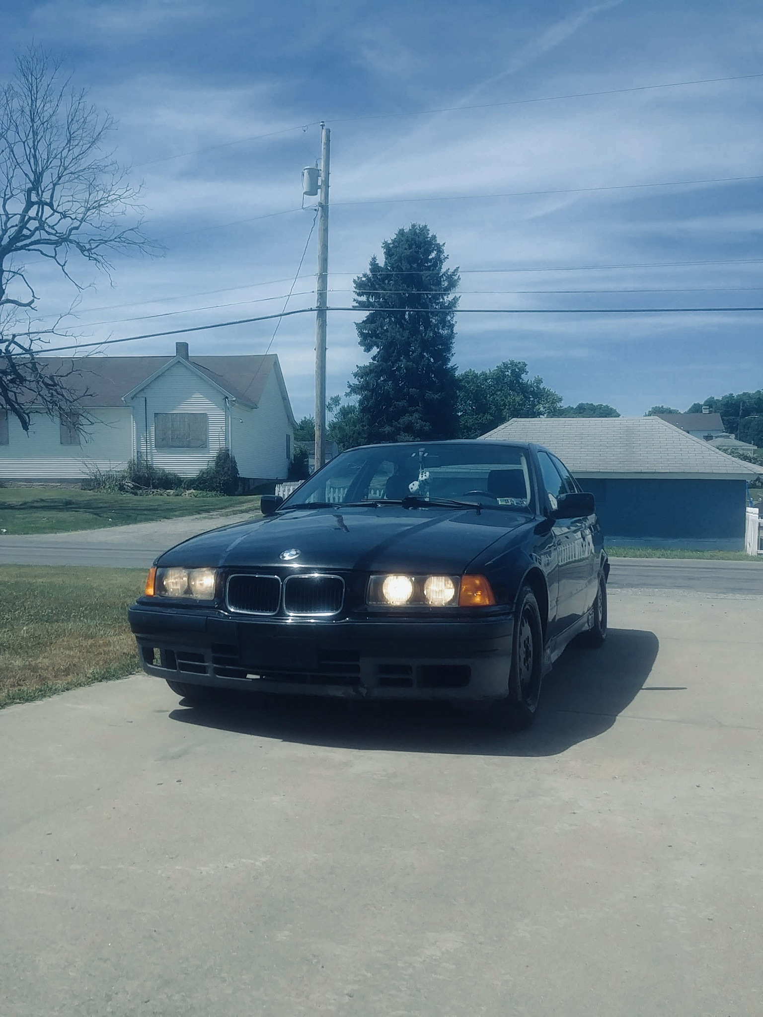 Eva, a 1993 BMW 325i, Dane's first car.